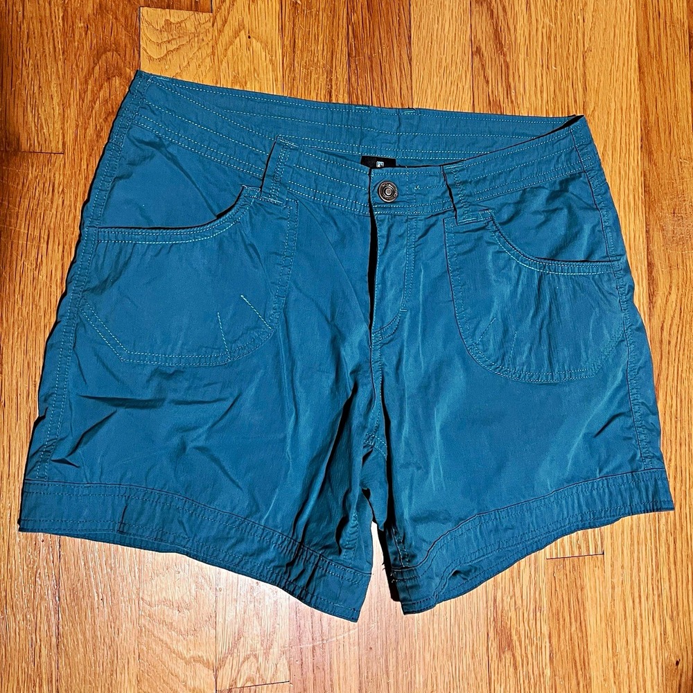 Kuhl Women’s Size 8 Teal Blue Shorts Flat Front Pockets Casual Hiking 32”x6”